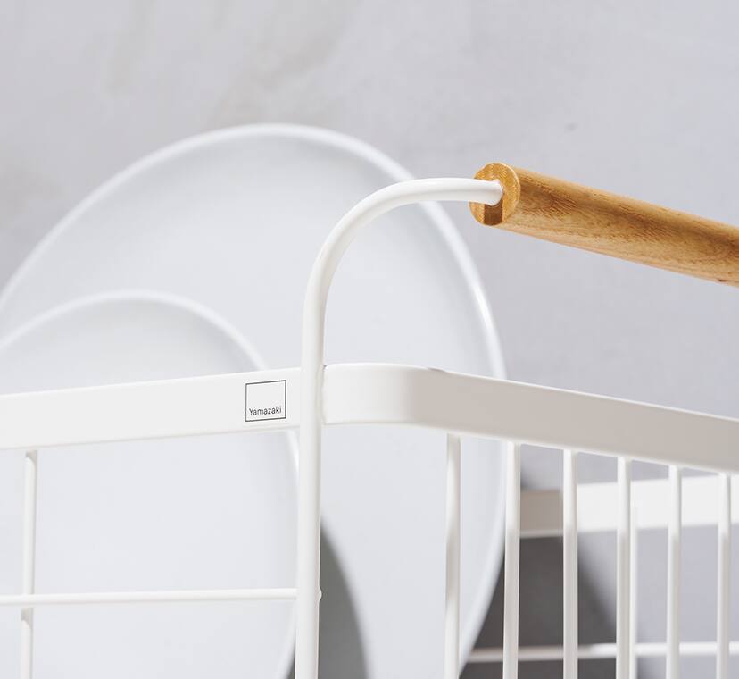 Alt View 7. Yamazaki Home - Dish Rack - Steel + Wood.