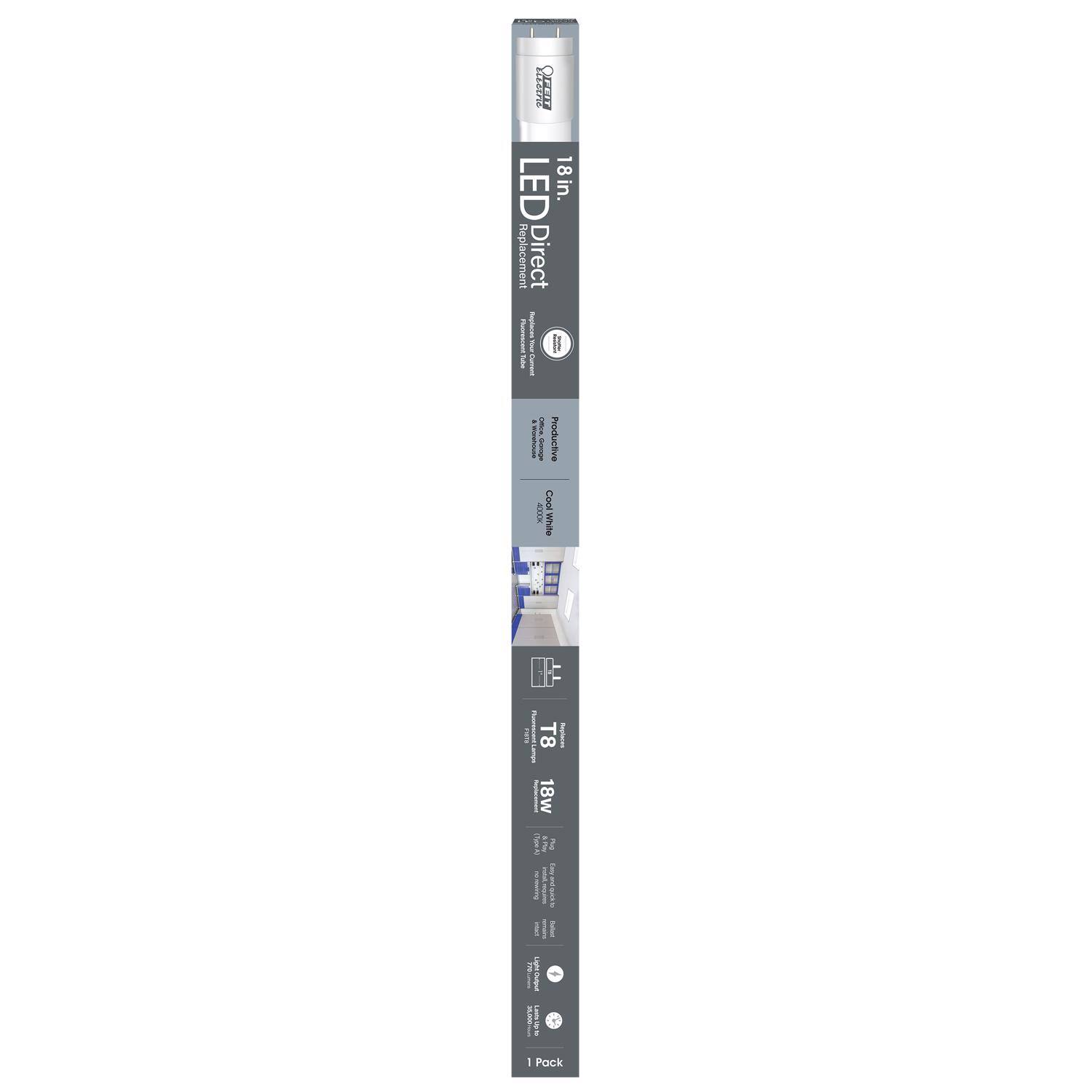 14228716 PEIF LED 18 in. Replacement Direct Productive Cool White T8 18w 1 Pack