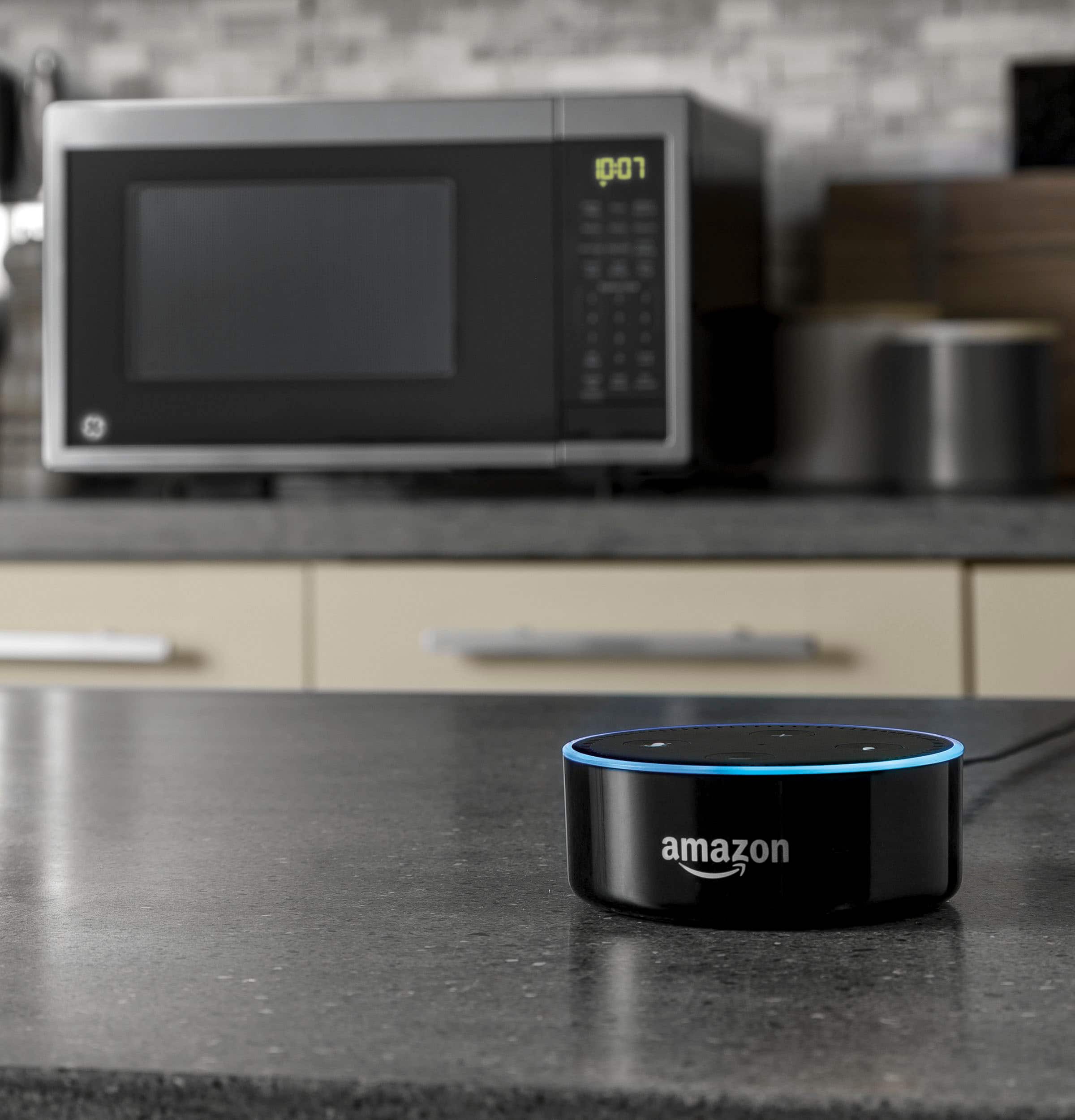 Alt View 20. GE - 0.9 Cu. Ft. Countertop Microwave with Scan-to-Cook Technology - Stainless Steel.