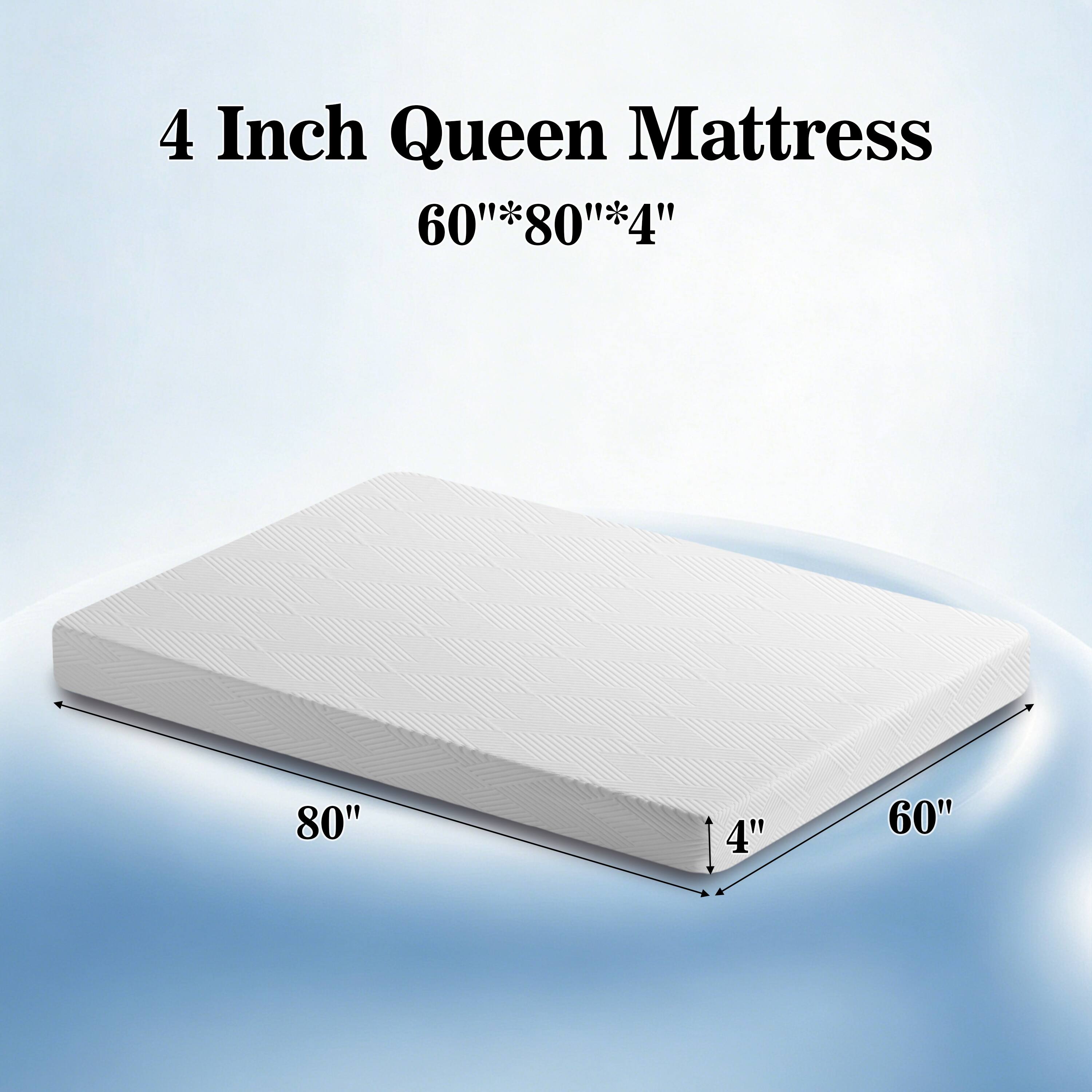 4 Inch Queen Mattress  
60"*80"*4"  
80"  
4"  
60"