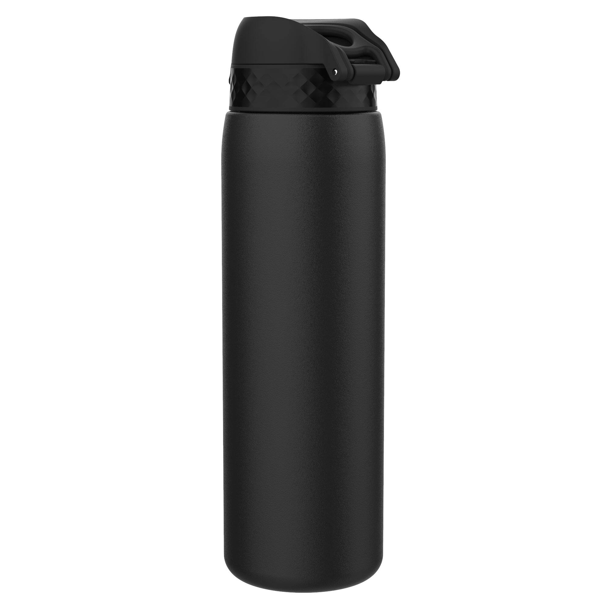 Left. Ion8 - ION8 Single Walled Stainless Steel Water Bottle - 40oz - Black.