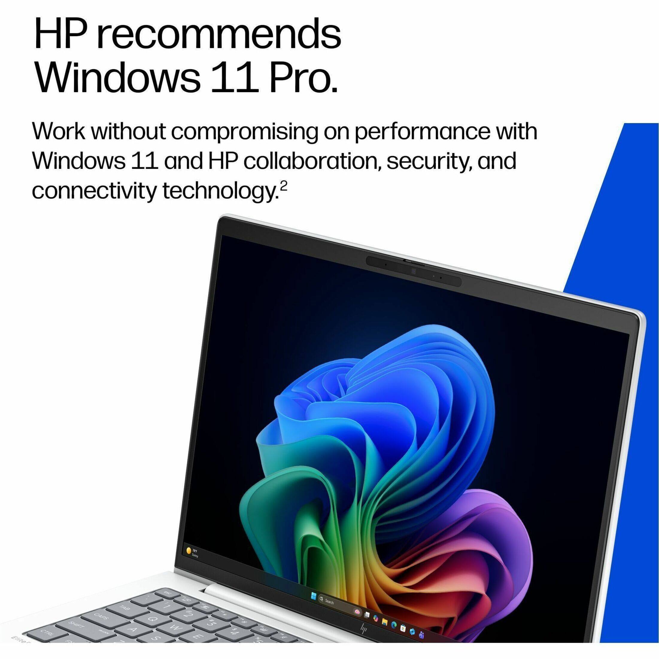 HP recommends Windows 11 Pro. Work without compromising on performance with Windows 11 and HP collaboration, security, and connectivity technology.
