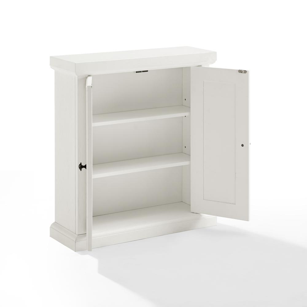 Alt View 4. Crosley Furniture - Seaside Wall Mounted Storage Cabinet - Distressed White.