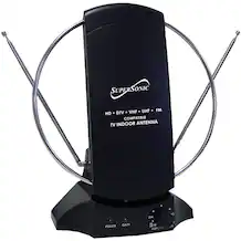 SUPERSONIC
HD • DTV • VHF • UHF • FM
COMPATIBLE
TV INDOOR ANTENNA
POWER
GAIN
AMPLIFIER
25dB
ON/OFF
