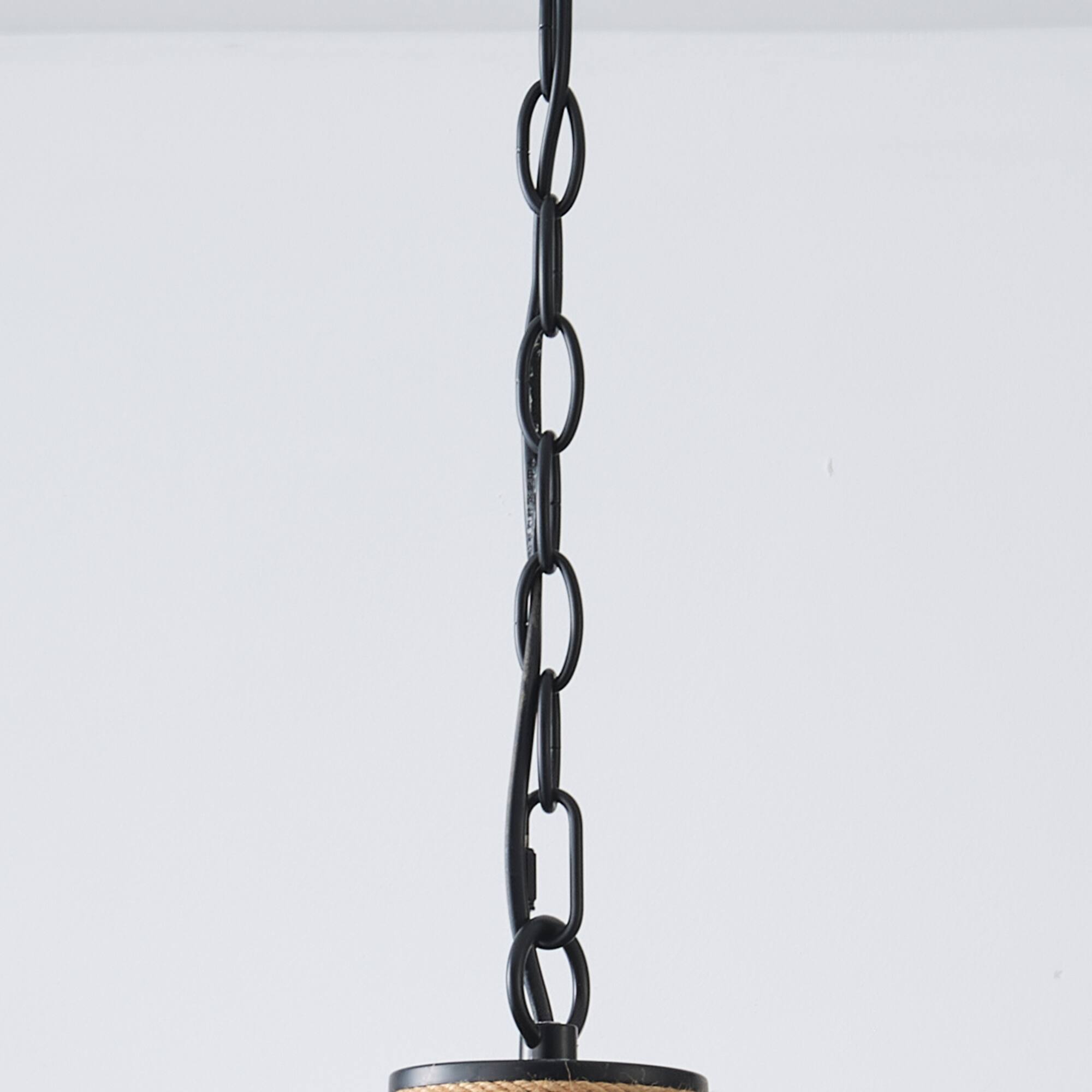 Alt View 5. Parrot Uncle - 15" Rustic Farmhouse Natural 1-Light Rope Adjustable Pendant Light for Kitchen Island - Natural.