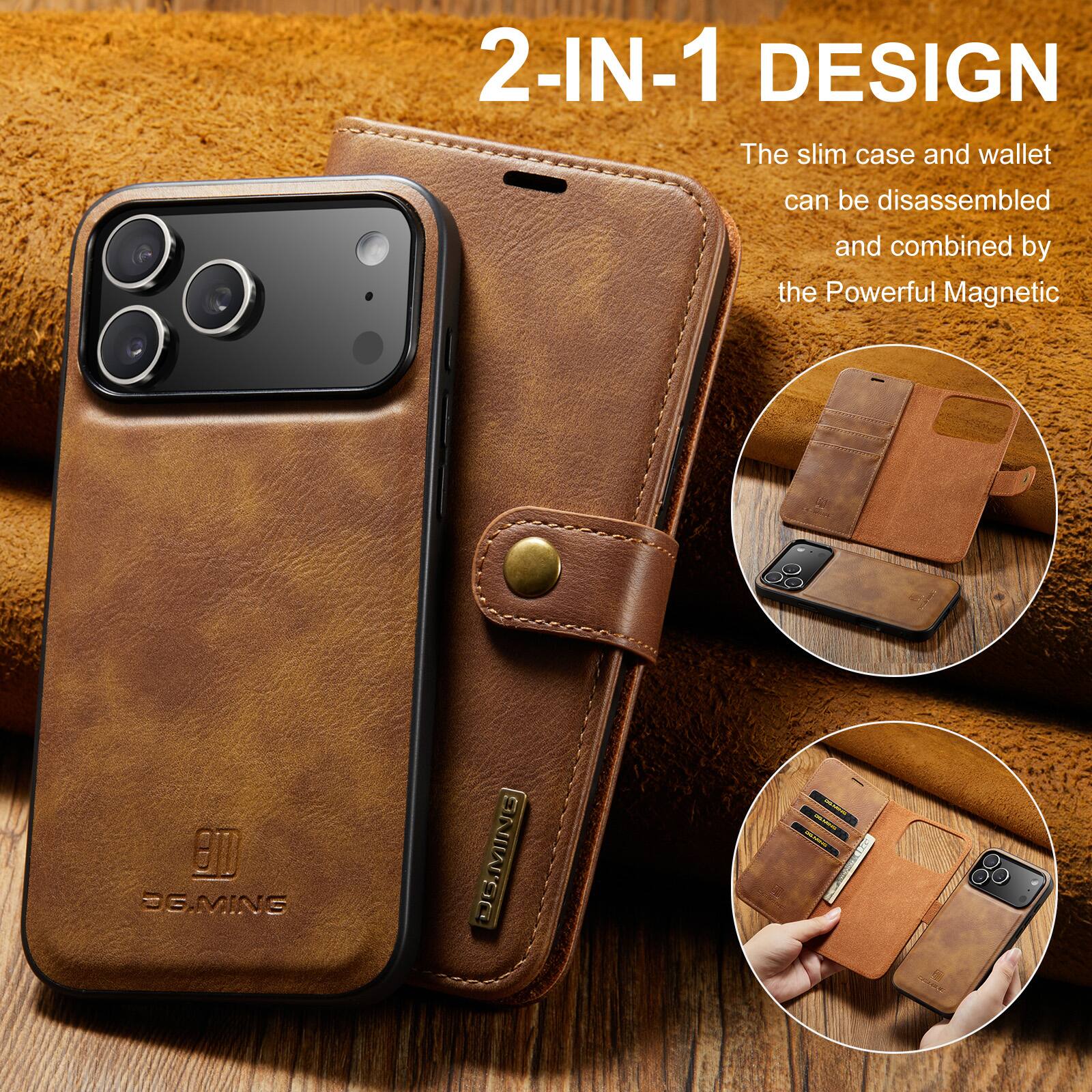 2-IN-1 DESIGN

The slim case and wallet can be disassembled and combined by the Powerful Magnetic