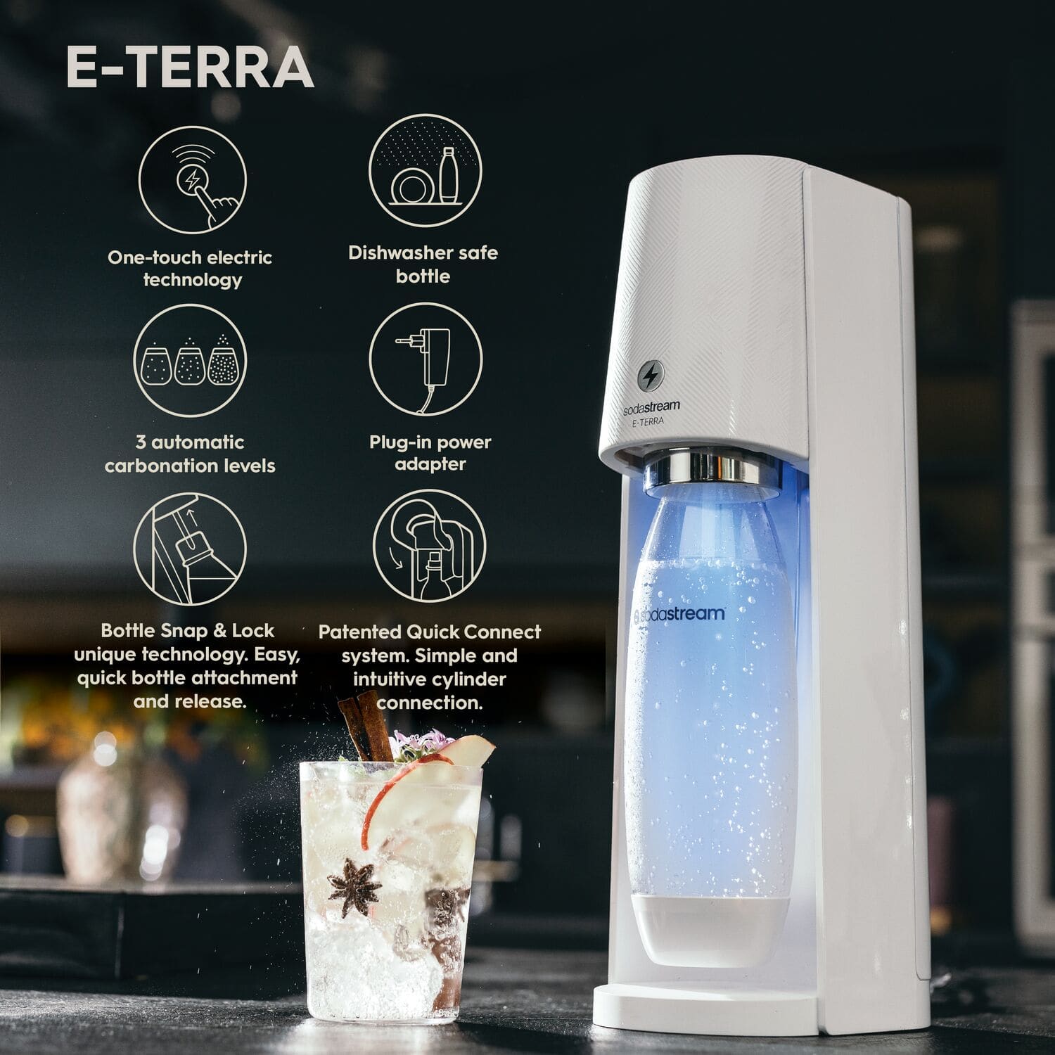 Alt View Zoom 16. SodaStream - E-TERRA Sparkling Water Maker - White.