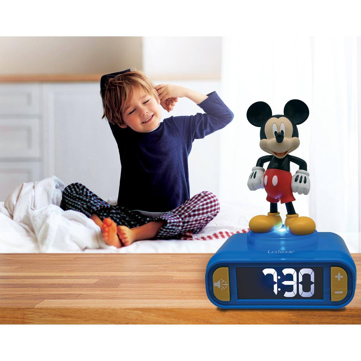Lexibook Disney Mickey Digital Alarm Clock with 3D Night Light