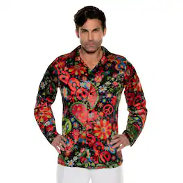 Underwraps - 60's Psychedelic Shirt Adult Costume | XX-Large - Multi-Colored