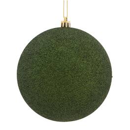 Vickerman - 10" Glitter Ball Drilled Cap - Moss Green