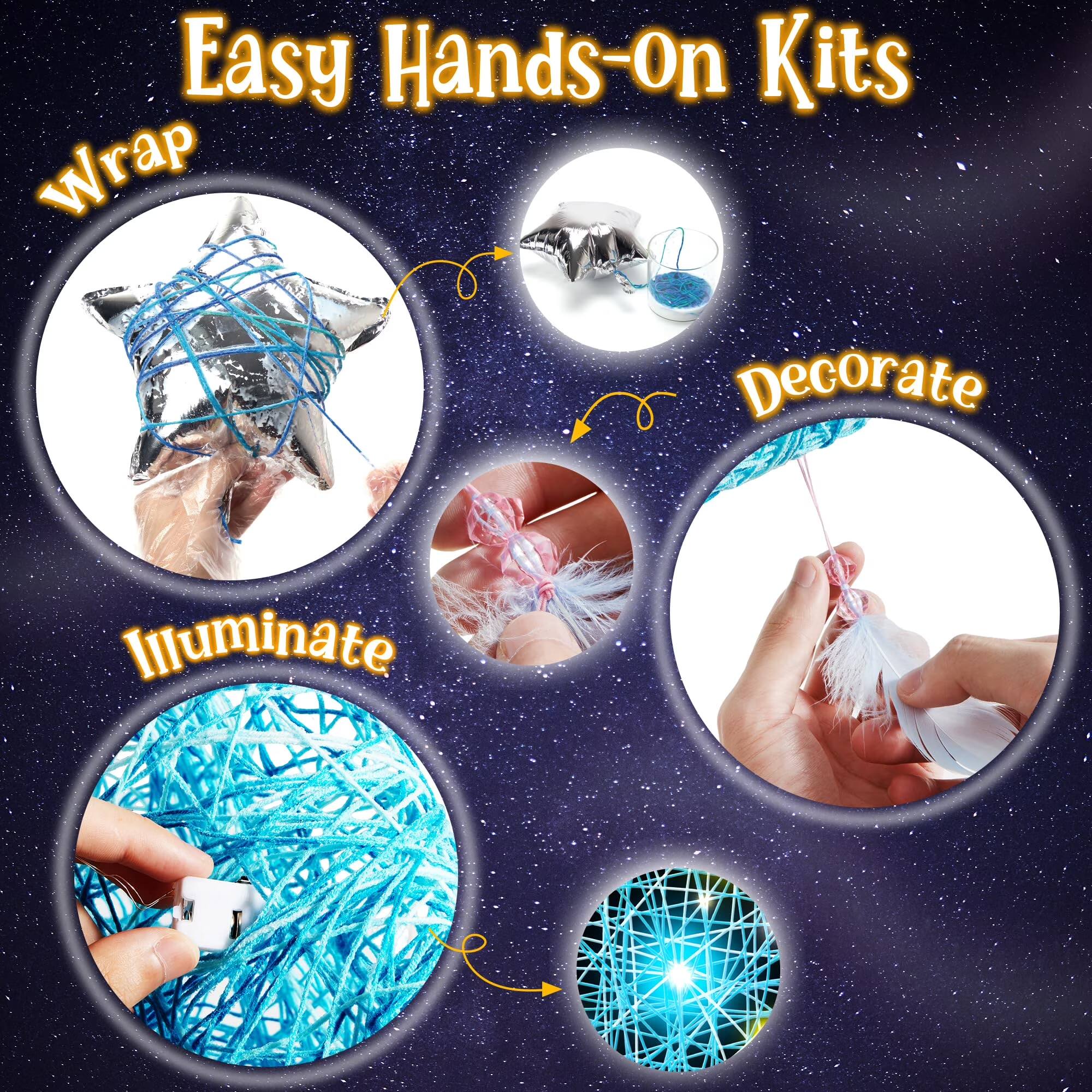 Easy Hands-On Kits  
Wrap  
Decorate  
Illuminate