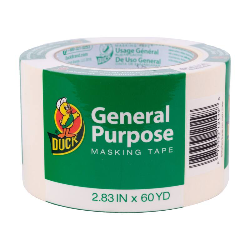 General Purpose  
Masking Tape  
2.83 IN x 60 YD  

Usage Général  
De Uso General  

Duck Brand  
duckbrand.com