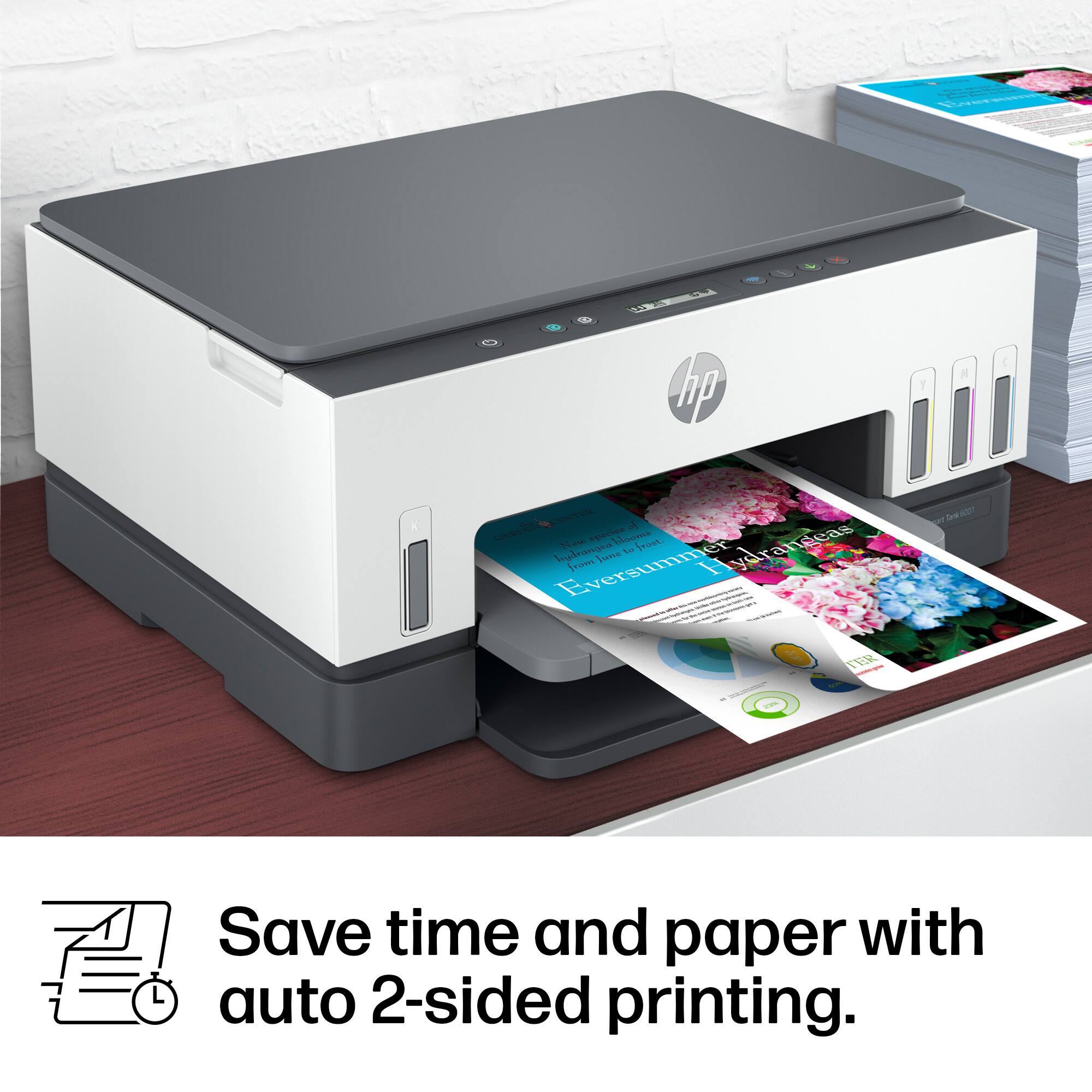 Save time and paper with auto 2-sided printing.
