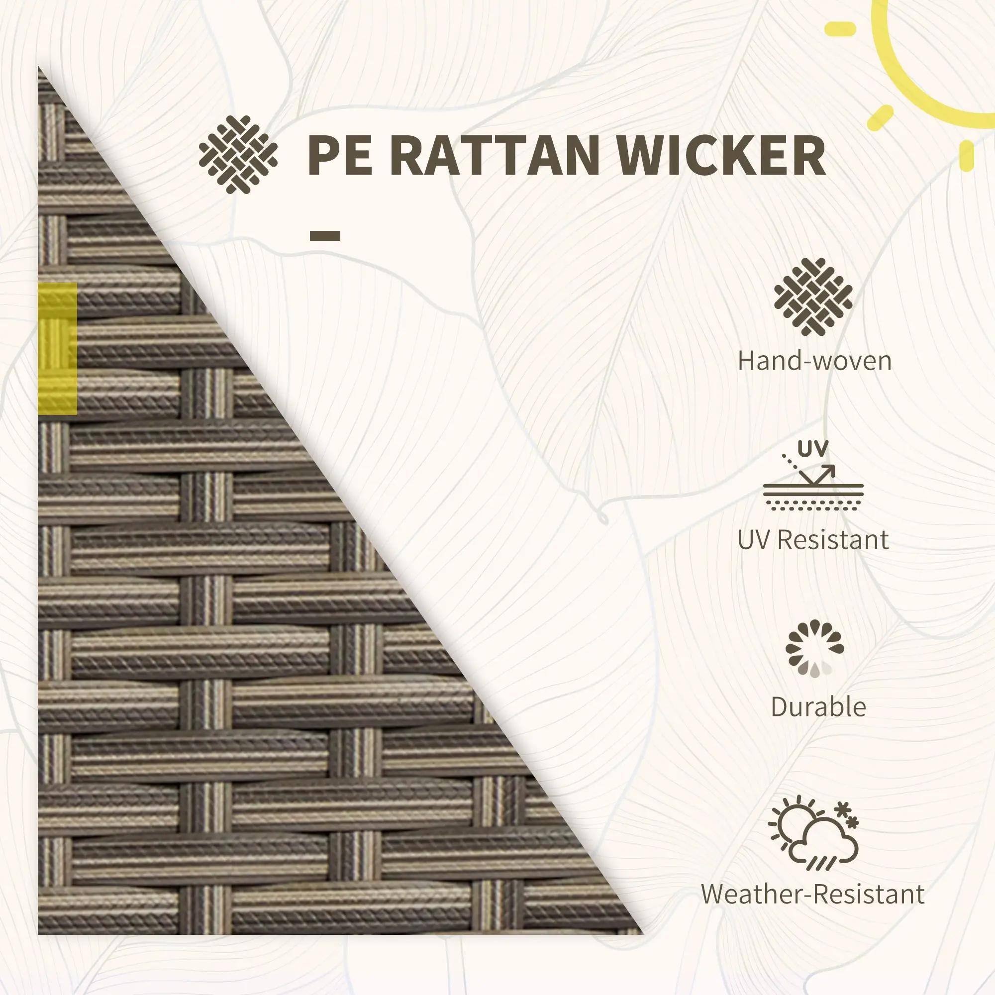 PE RATTAN WICKER - Hand-woven, UV Resistant, Durable, Weather-Resistant