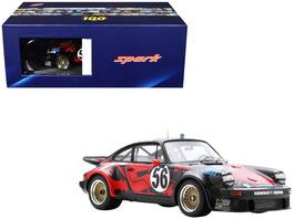 Spark - Porsche 934 #56 Bousquet-Grandet-Dagoreau JMS Racing-ASA Cachia 24H Le Mans 1977 with Acrylic Display Case 1/18 - Multicolor