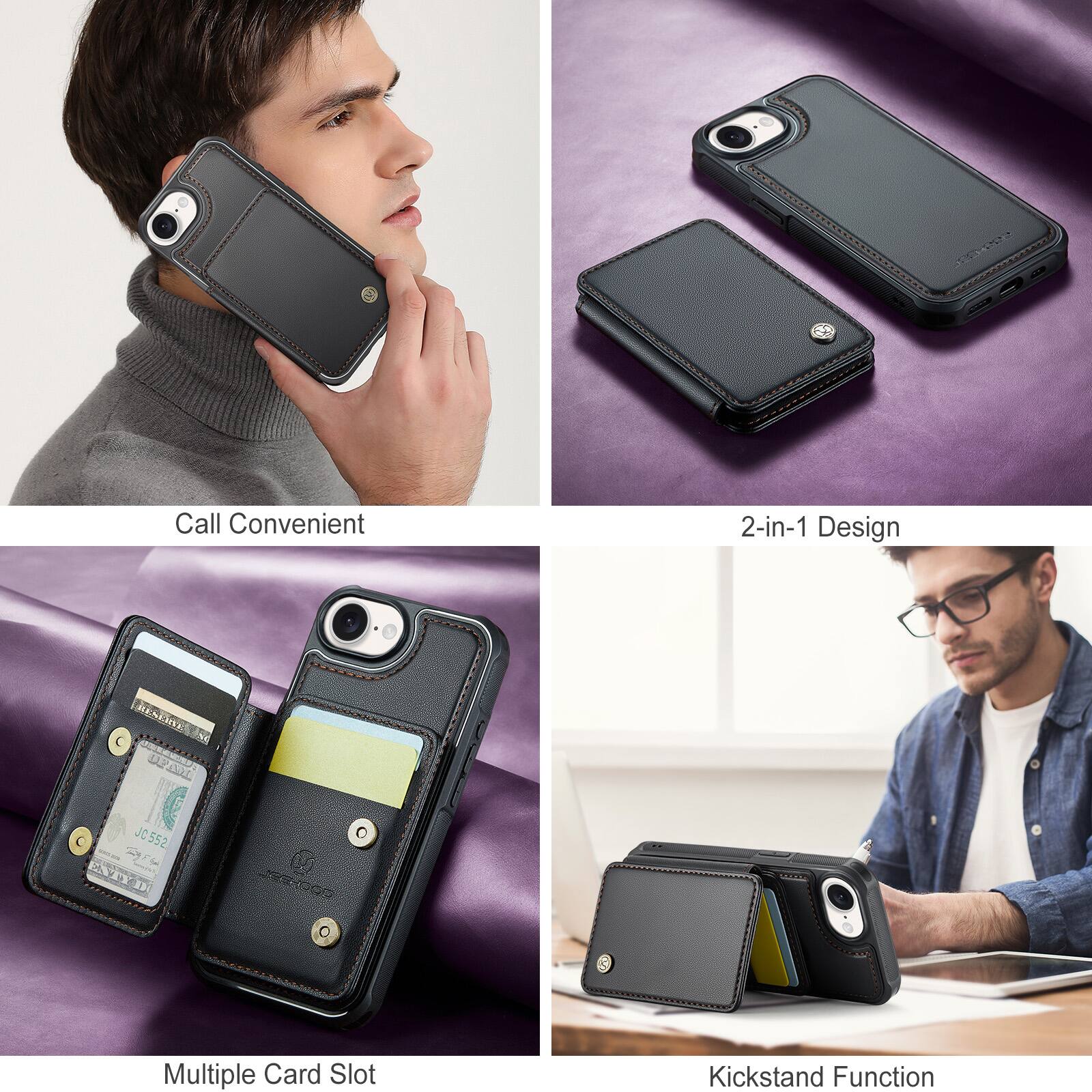 Call Convenient  
2-in-1 Design  
Multiple Card Slot  
Kickstand Function