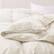 Left. Puredown - Puredown Luxurious 300TC 100% Organic Cotton Down Feather Fiber Comforter, Off-white, Full/Queen - Off-white.