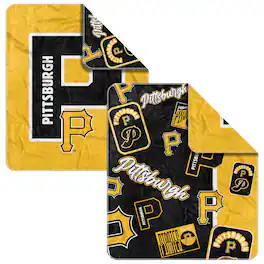 Logo Brands - Pittsburgh Pirates 50" x 60" Dream Weave Throw Blanket - Black