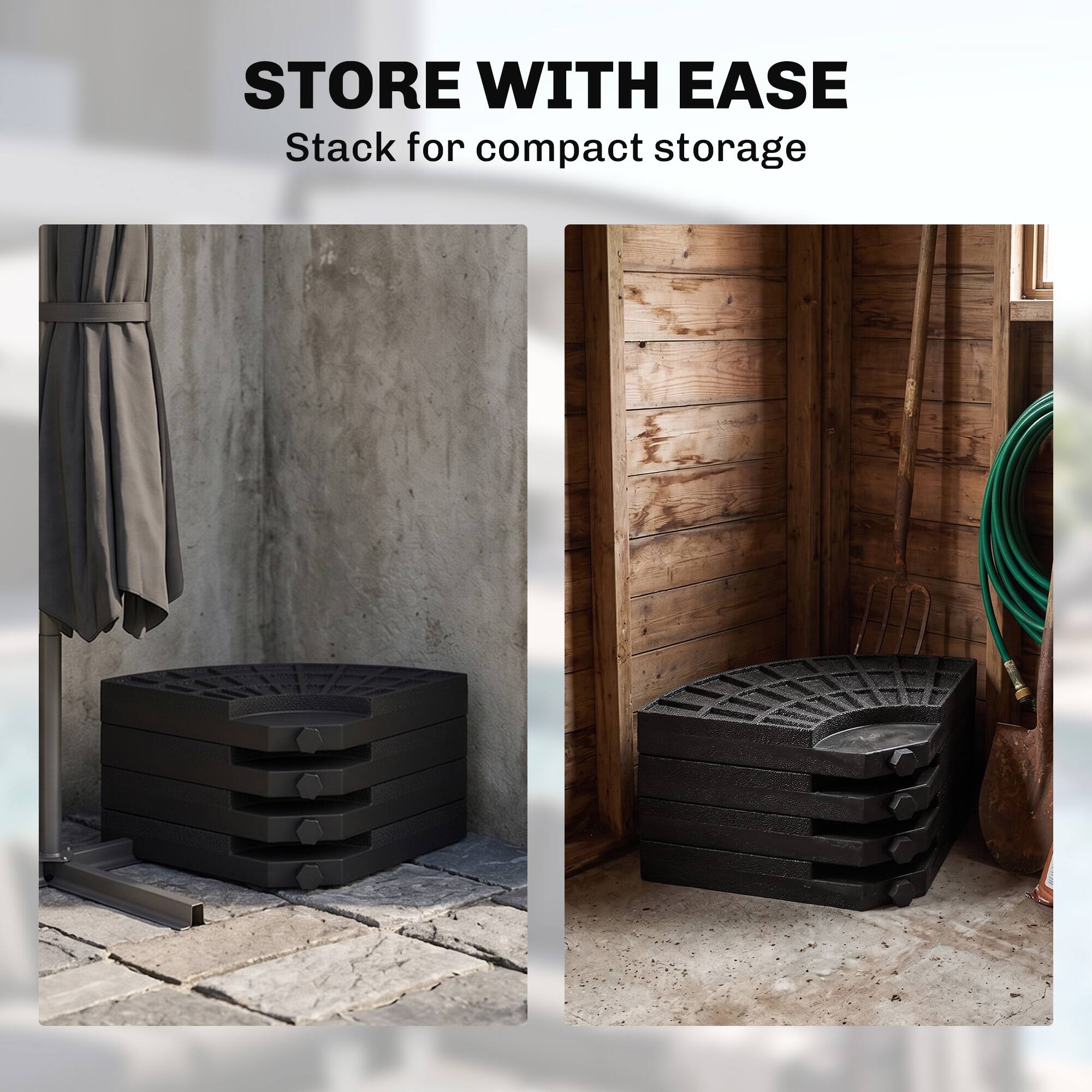 STORE WITH EASE  
Stack for compact storage