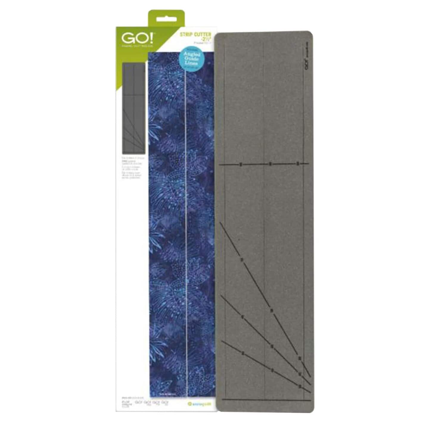 AccuQuilt - GO! Strip Cutter-2 1/2" (2" Finished) Fabric Cutting Die 2 strips. Compatible with the GO! Me Fabric Cutting Machine - Black