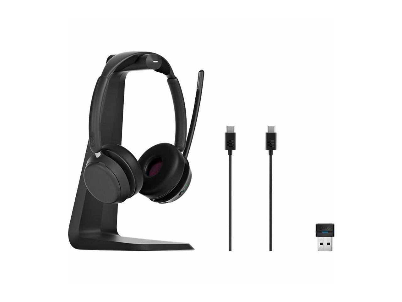 Alt View 5. EPOS - EPOS IMPACT 1061 Headset - Stereo - Wireless - Bluetooth - On-ear - Binaural - Circumaural - Noise Canceling - Black.