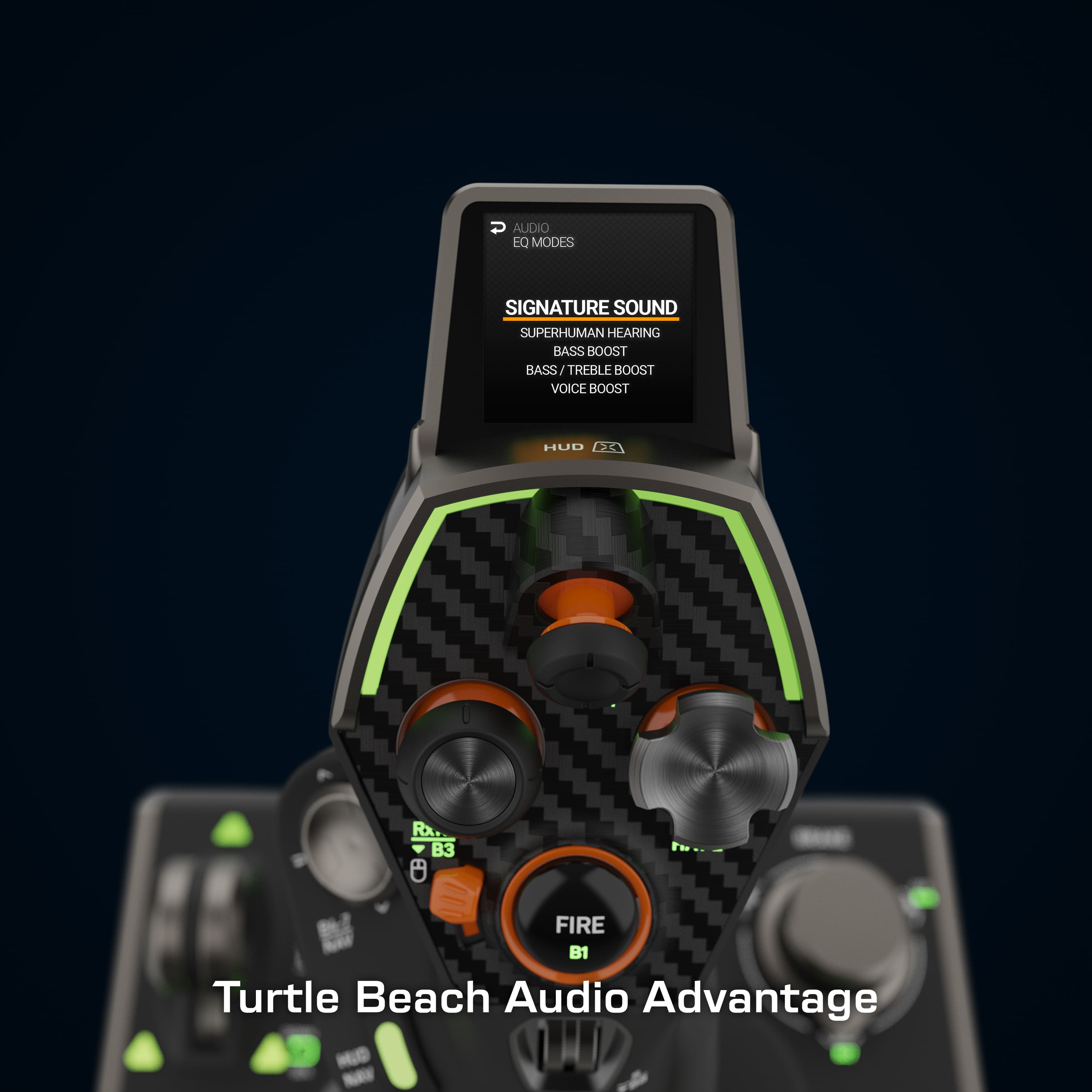 Turtle Beach Audio Advantage: Signature Sound, Superhuman Hearing, Bass Boost, Bass Treble Boost, Voice Boost, HUD +14 Rx B3 e Fire B1.