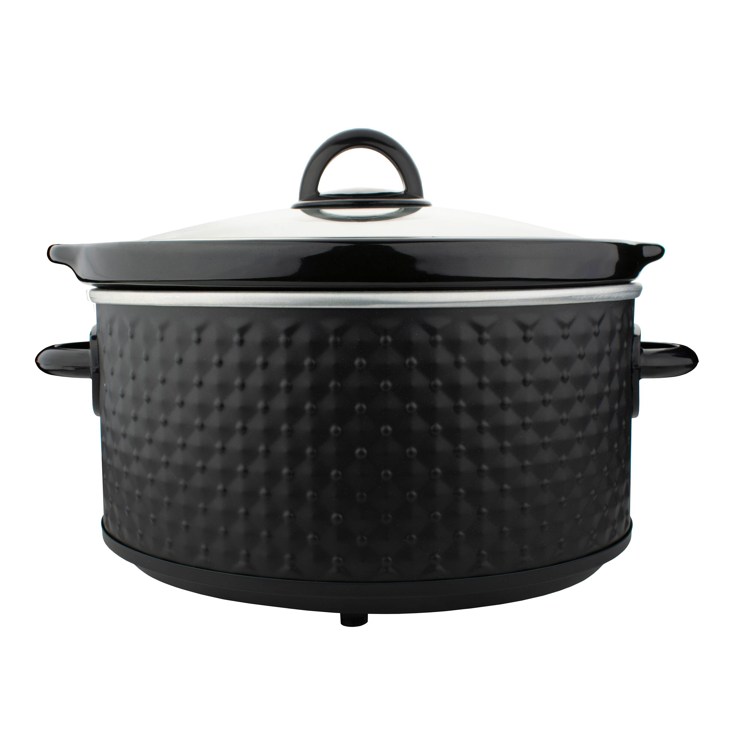 Alt View 1. Brentwood - Brentwood 3.5 Quart Diamond Pattern Slow Cooker in Black - Black.