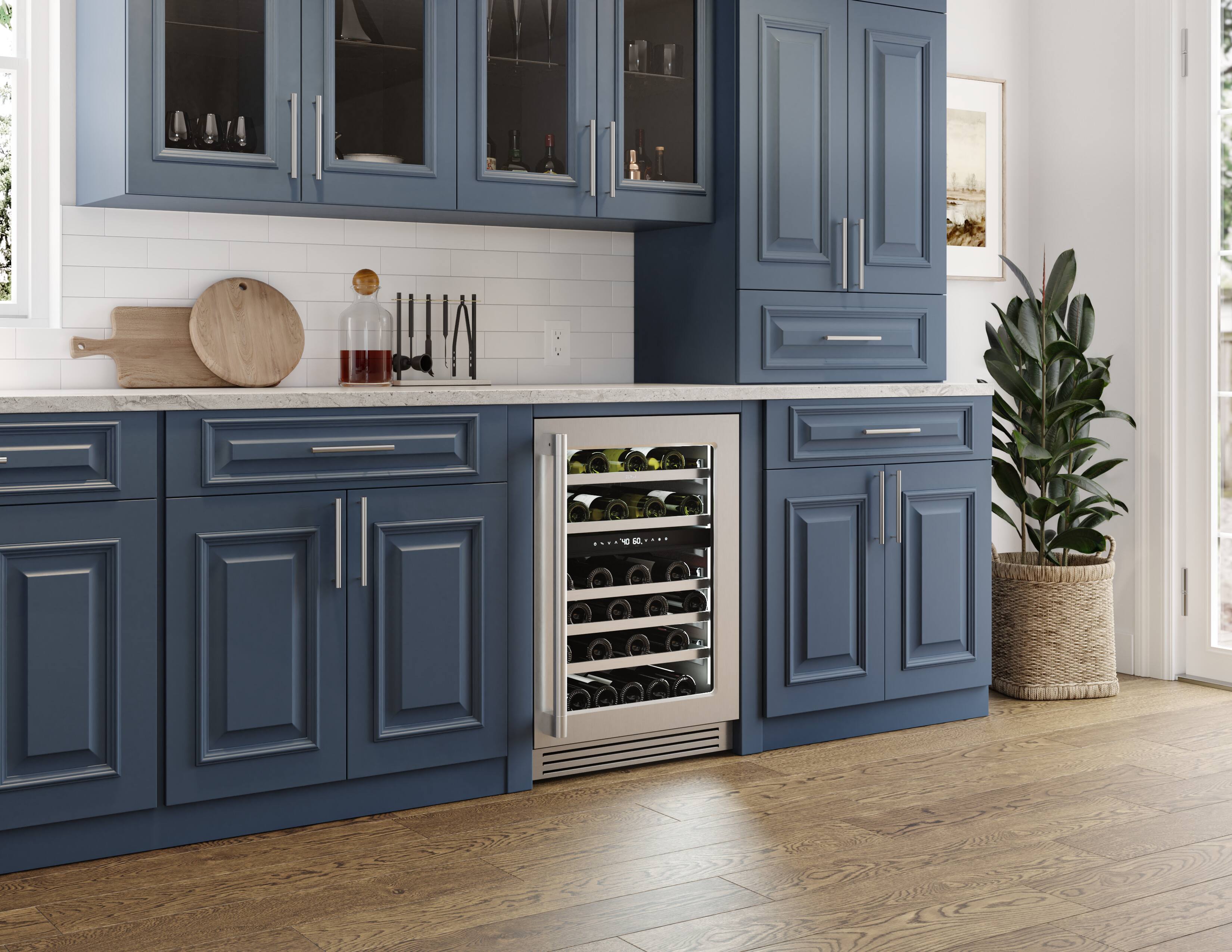 Alt View 18. Zephyr - Presrv Pro 24 in. 45-Bottle Dual Zone Wine Cooler - Stainless Steel + Glass.