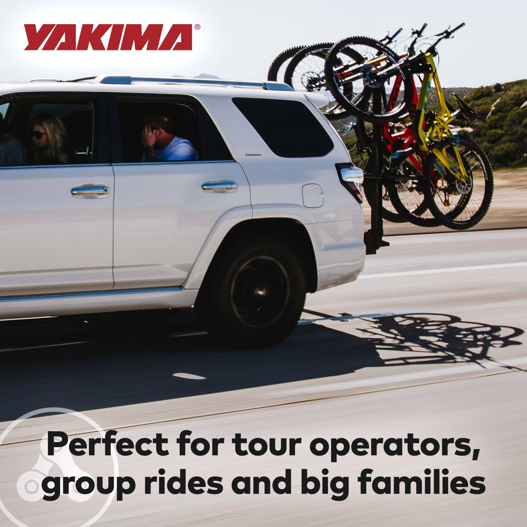 YAKIMA®

Perfect for tour operators, group rides and big families