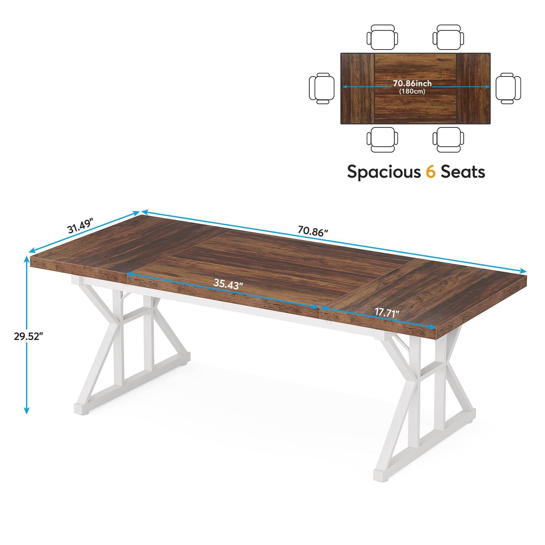 70.86 inch (180cm)  
Spacious 6 Seats  
31.49"  
70.86"  
35.43"  
17.71"  
29.52"