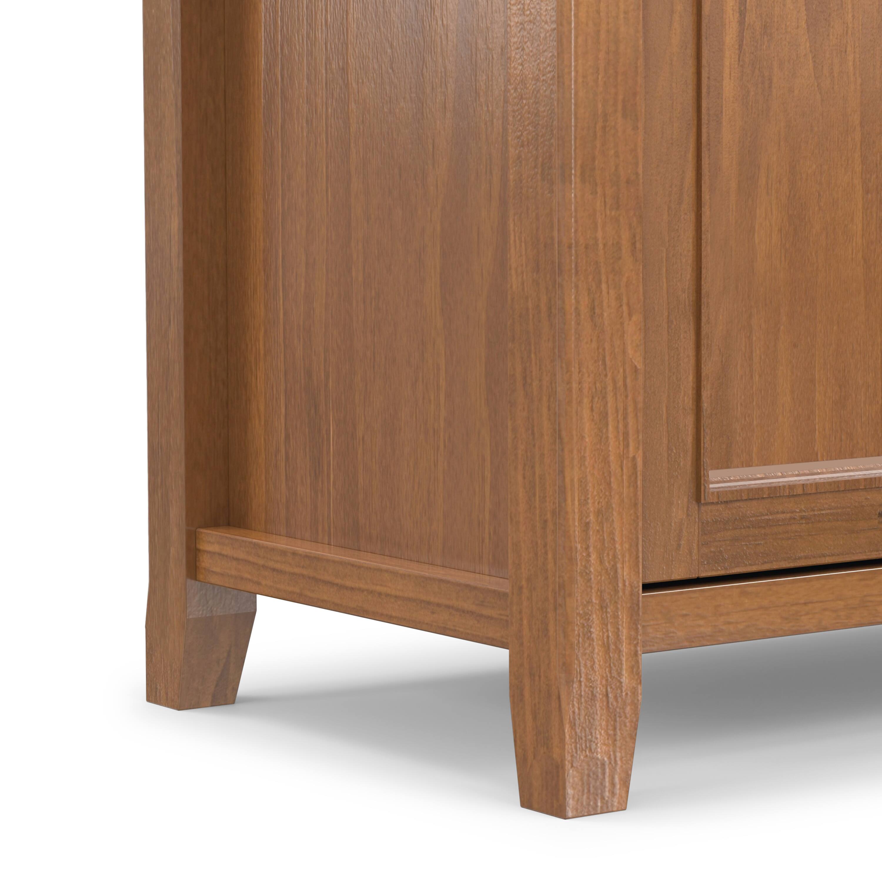 Alt View 4. Simpli Home - Amherst 54W TV Stand with Drawers, Doors and Open Top Shelf - Medium Saddle Brown.
