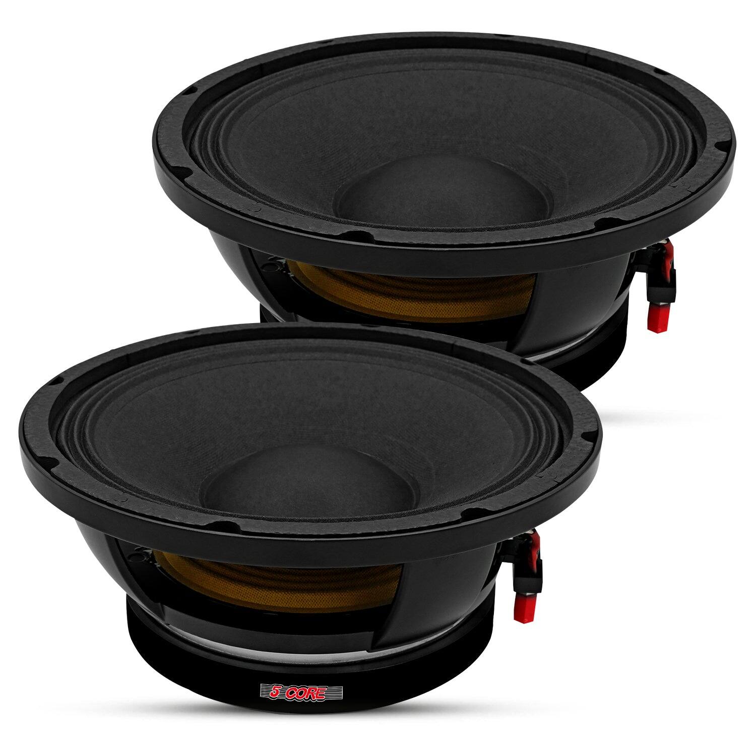 Angle. 5 CORE - 5 Core 10" Subwoofer Speaker 300W RMS Full Range Car Audio Sub Woofer 4 Ohm Bass Replacement Driver - Black.