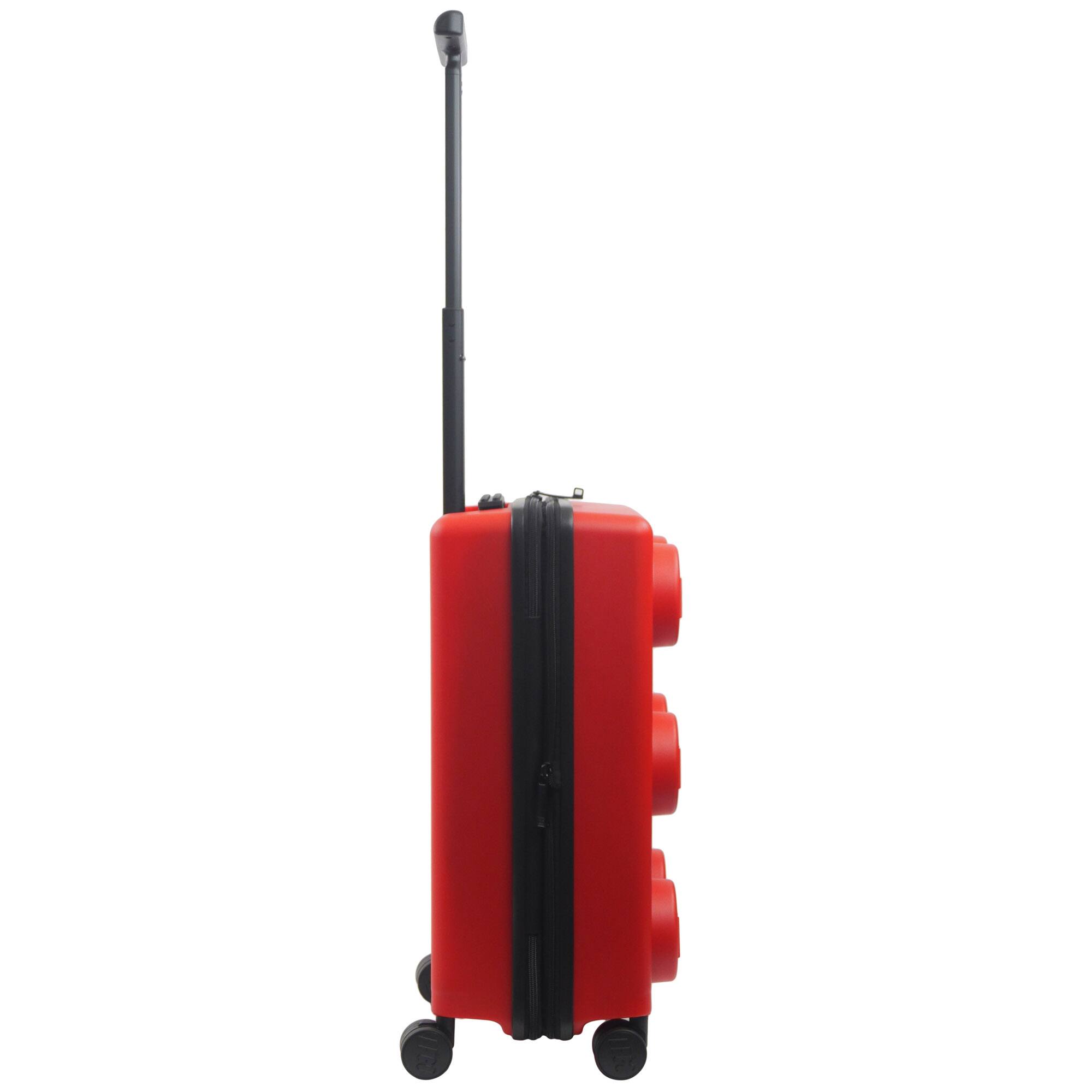 Left. LEGO - Signature Brick 2x3 Trolley Expandable 21.5 inch carry-on luggage - RED.