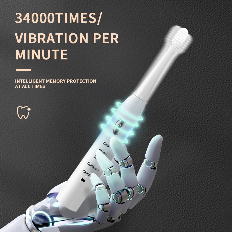 34000 TIMES/ VIBRATION PER MINUTE  
INTELLIGENT MEMORY PROTECTION AT ALL TIMES  

Clean  
Polish  
Gumcare  
Sensitivity