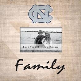 Fan Creations - North Carolina Tar Heels 10'' x 10'' Burlap Pattern Frame - Multicolor