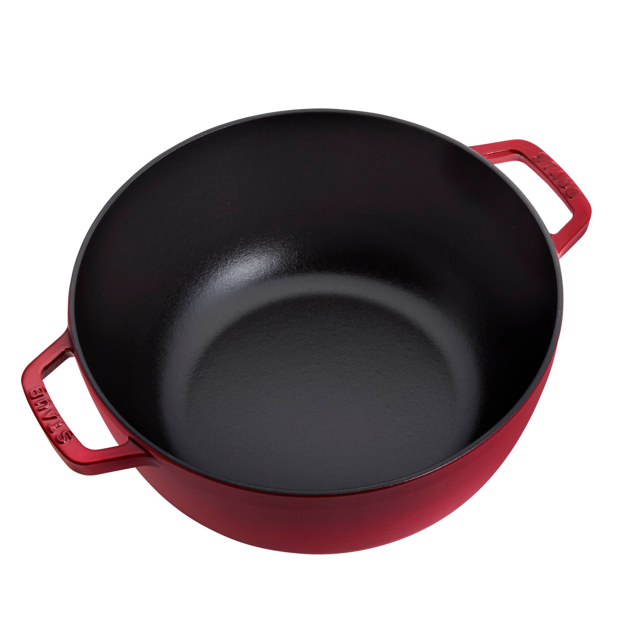 Alt View 1. Staub - Staub Cast Iron Essential French Oven, Dutch Oven, 5-quart, serves 5-6, Made in France - Cherry - Cherry.