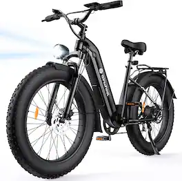 Isinwheel - U8 Electric Bike for Adults(1500W Motor , 20MPH Top Speed , 105Miles Range , 48V 18Ah Battery) - Black