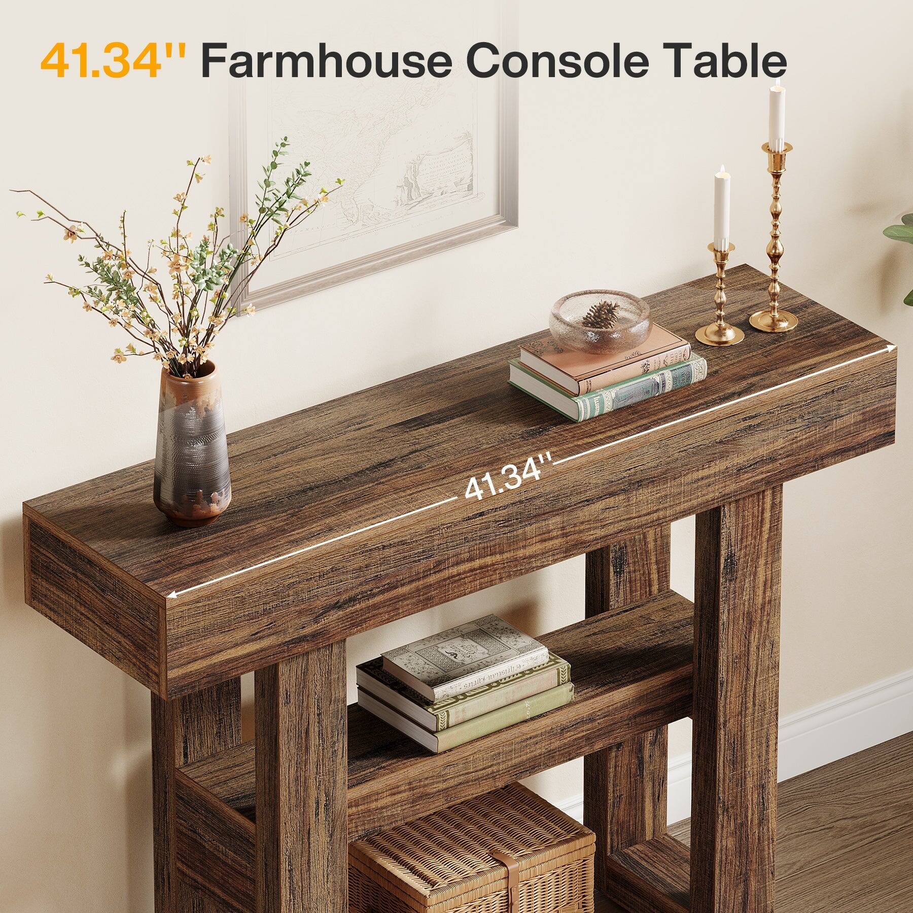 Tribesigns Console Table with Engineered Wood Construction and ...