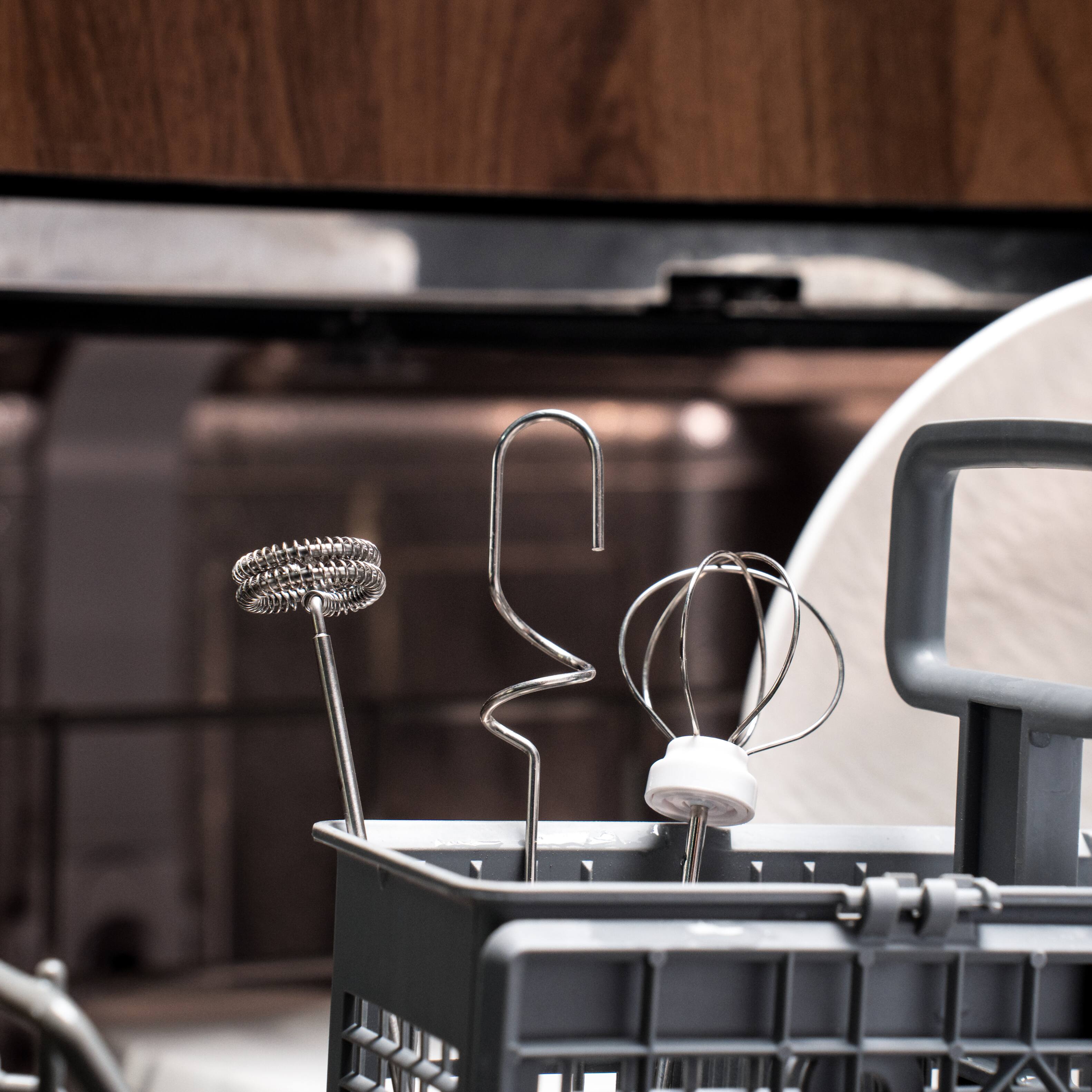 Alt View 5. Typhur - InstaWhisk Rechargeable Milk Frother Wand, Handheld Mixer with Variable Speed and 3 Whisks for Coffee, Matcha, and Latte - Black.