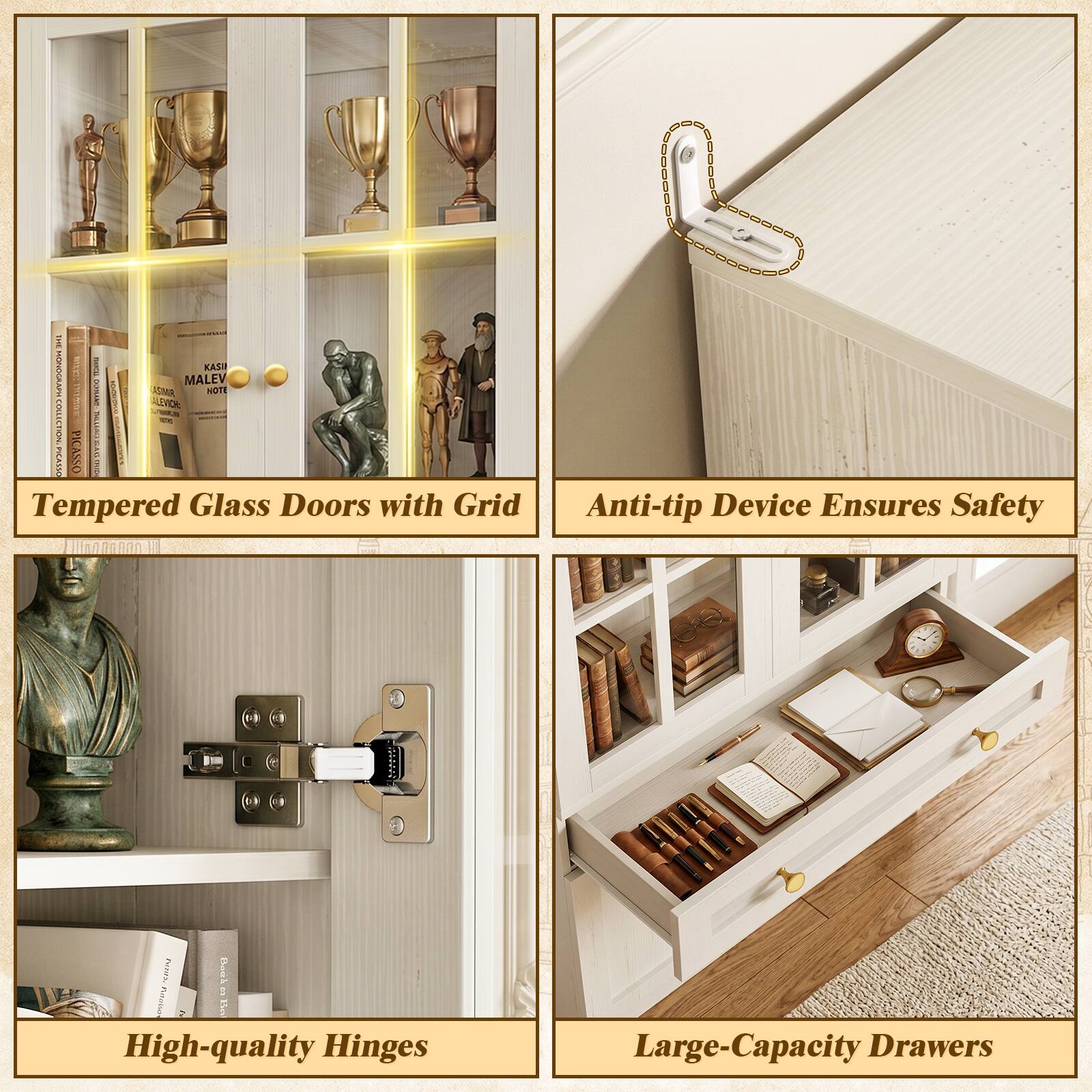 will THE MONOGRAPH PROTEINAL MALEV KASM CREATIONS ASMIR HOTE 2013 STORY ALEXICHE CTION PREASSO ASSO TRICK

Tempered Glass Doors with Grid
Anti-tip Device Ensures Safety
High-quality Hinges
Large-Capacity Drawers