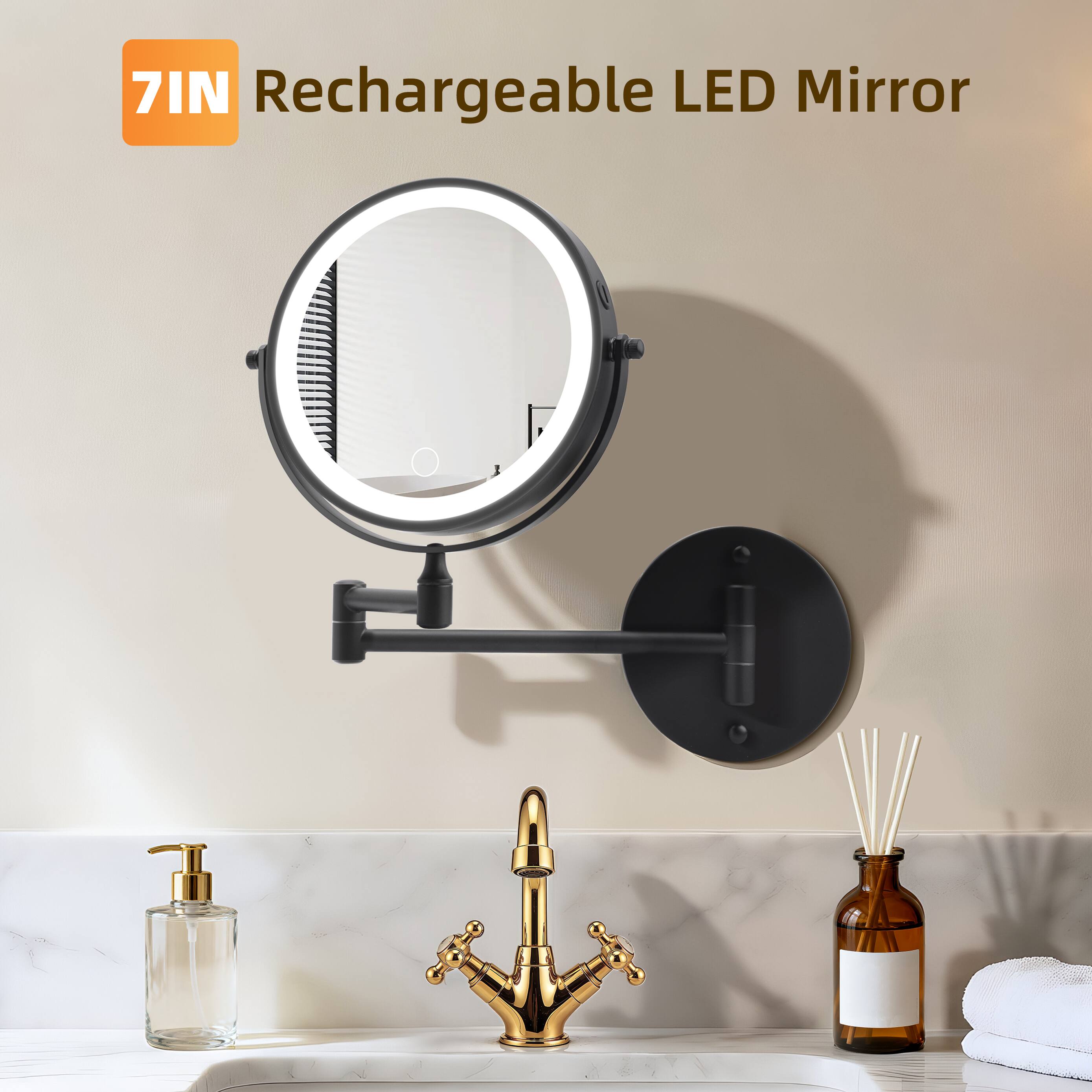 7IN Rechargeable LED Mirror