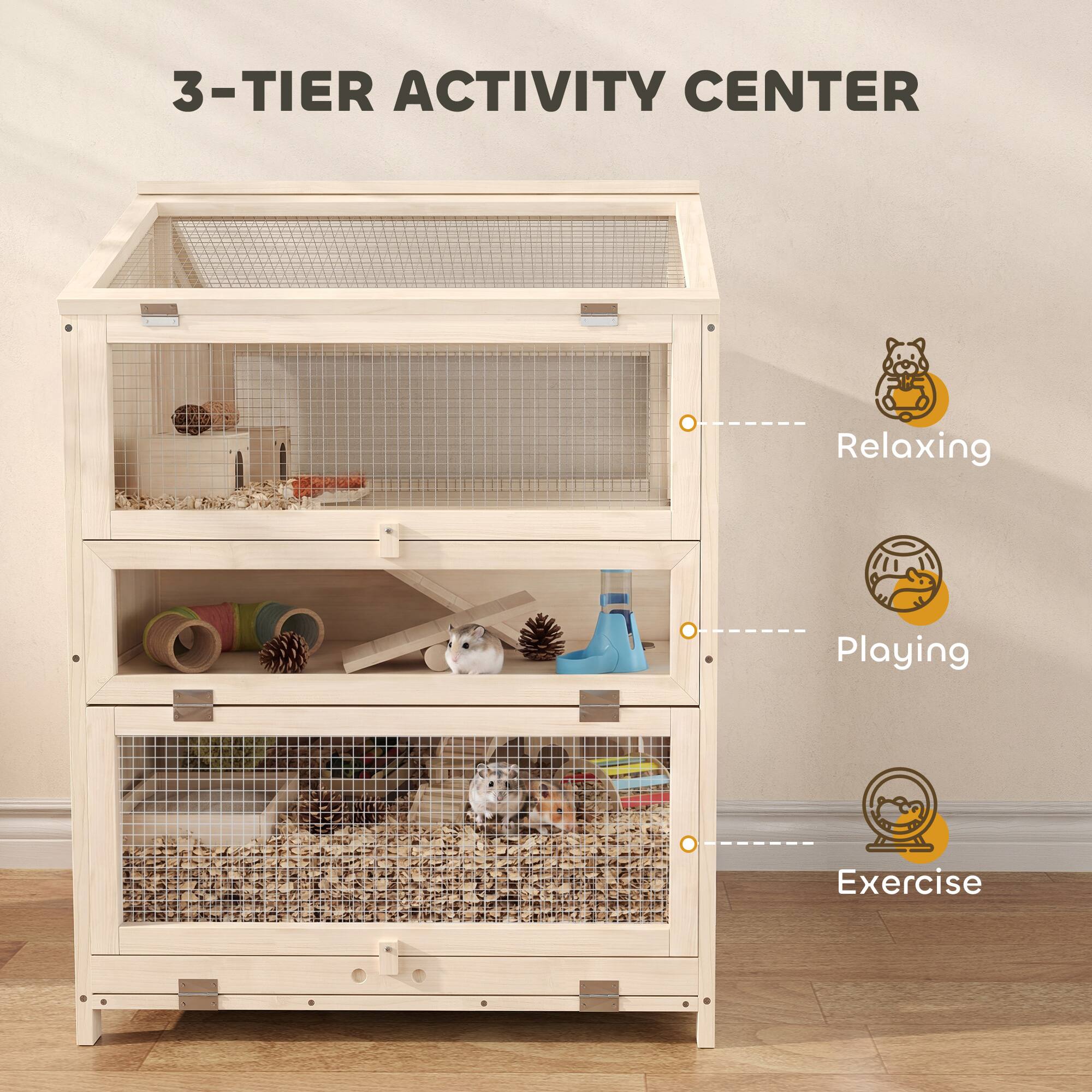 3-TIER ACTIVITY CENTER

Relaxing  
Playing  
Exercise