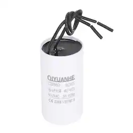 Unique Bargains - CBB60 Capacitor 6uF 450V Run Round Start Capacitor for AC Motor, Pump, HVAC Compressor - White