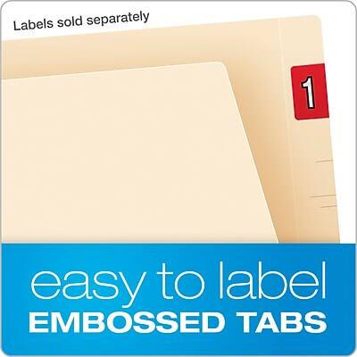 Labels sold separately

easy to label EMBOSSED TABS