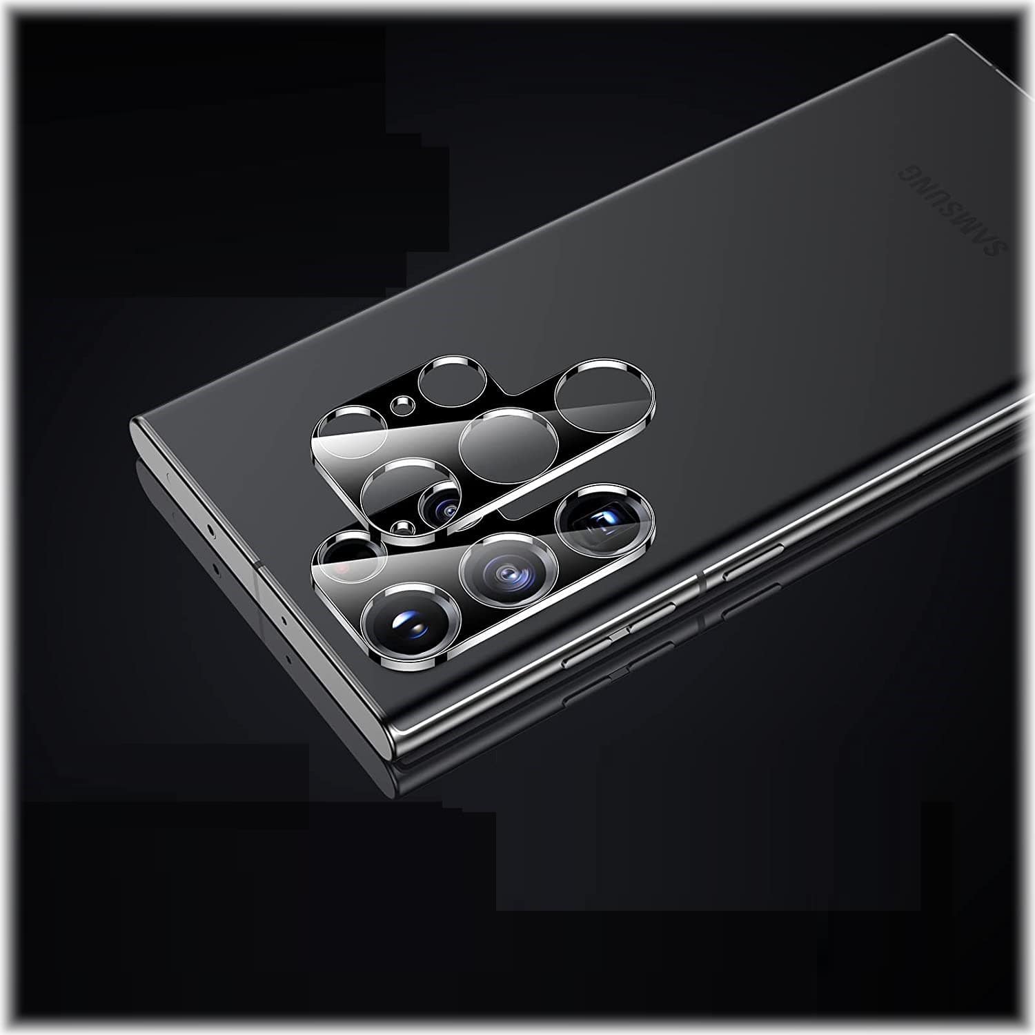 Alt View 11. SaharaCase - ZeroDamage Camera Lens Protector for Samsung Galaxy S23 Ultra (2-Pack) - Black.