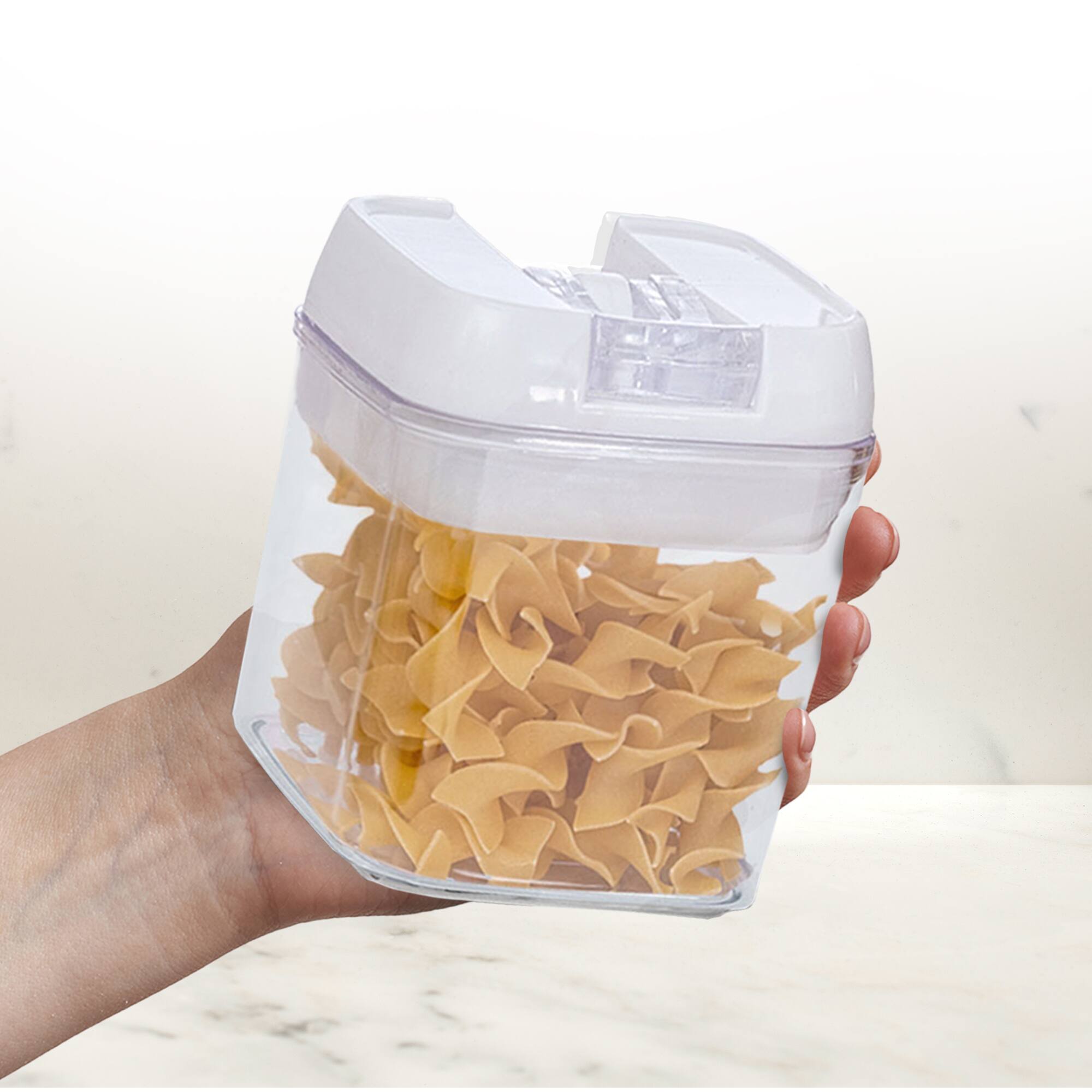 Alt View 2. Cheer Collection - 12-Pack Airtight Food Storage Containers with Flip-Top Lids, 0.5 L, White - No Color Family.