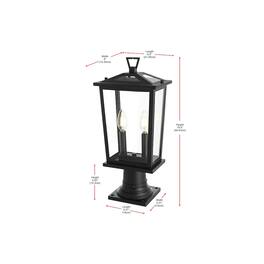 Elegant Lighting - Berks 7 inch Outdoor Pendant - Black