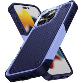 Dteck - For Apple iPhone 16 Pro Max Case Shockproof Drop Protective Rugged Heavy Duty Heat Dissipation Hybrid Phone Cover - Lightpurple