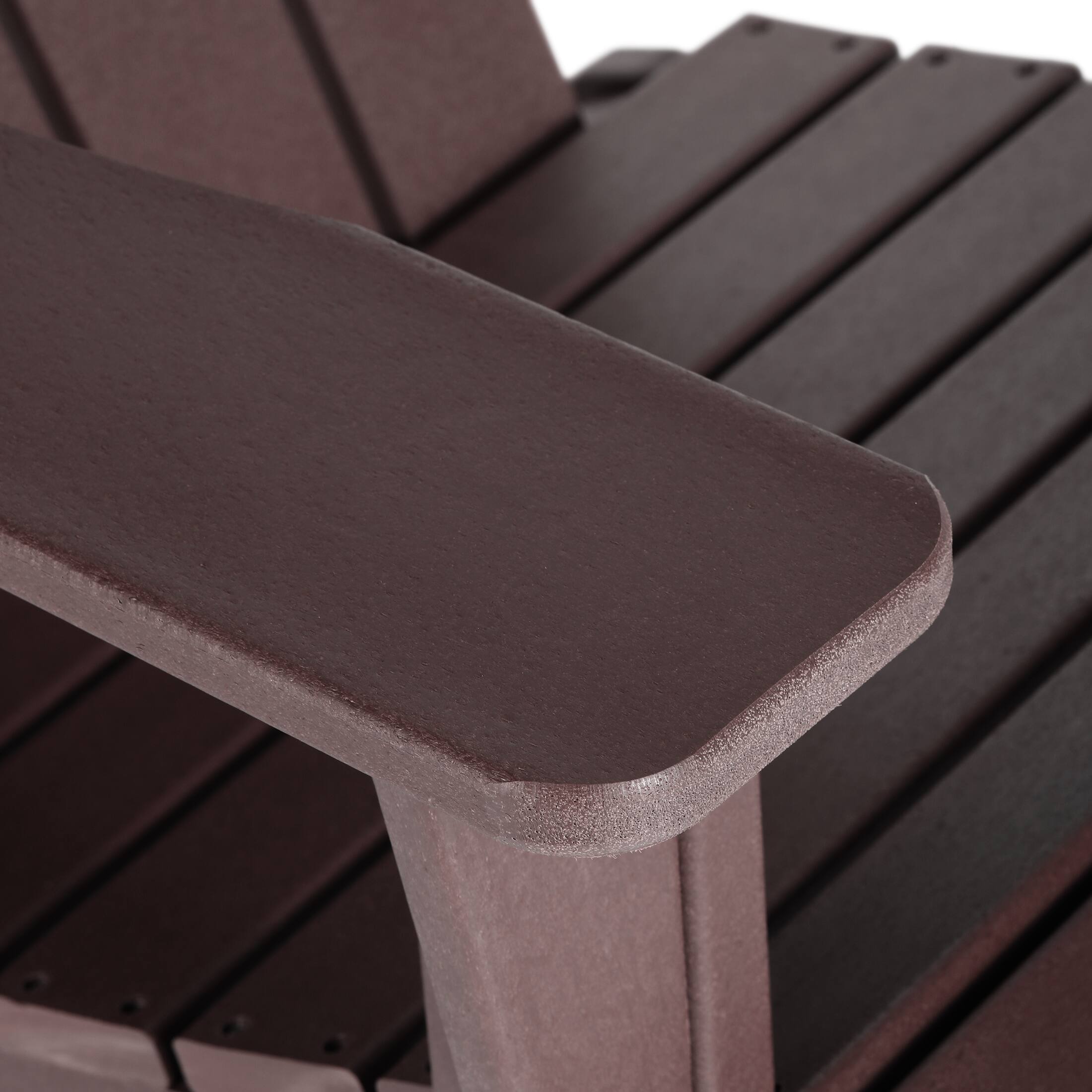 Alt View 4. WestinTrends - WestinTrends Malibu 3-Piece set Outdoor / Patio Poly Adirondack rocking chairs with a side table ( 2 seater ) - Dark Brown.