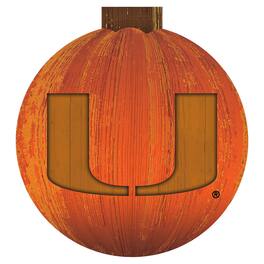 Fan Creations - Miami Hurricanes 12'' Pumpkin Sign - Orange